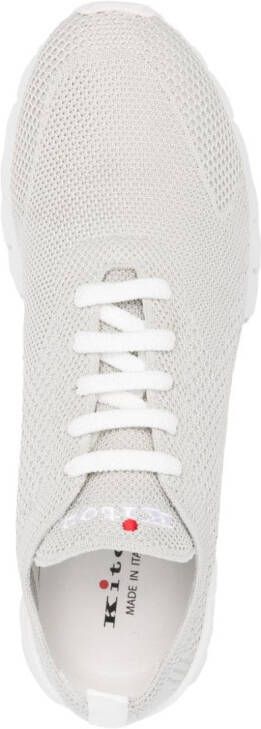 Kiton lace-up cashmere sneakers Grey