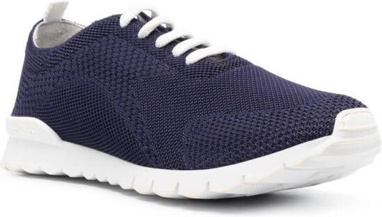 Kiton lace-up knitted sneakers Blue