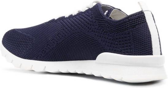 Kiton lace-up knitted sneakers Blue