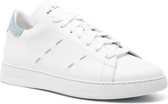 Kiton lace-up leather sneakers White