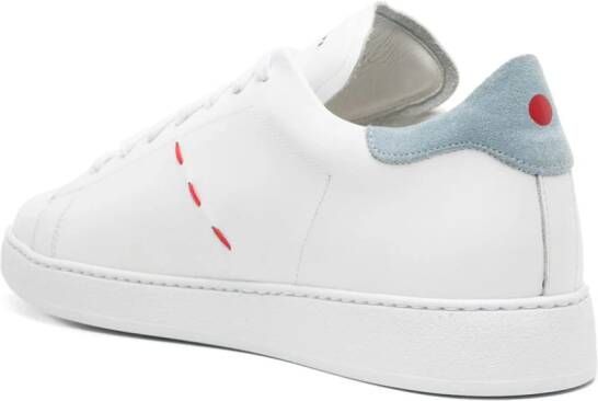 Kiton lace-up leather sneakers White