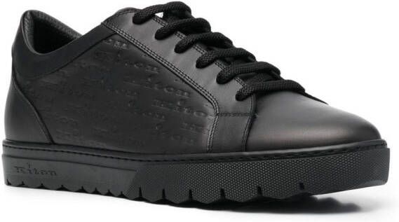Kiton lace-up low-top sneakers Black