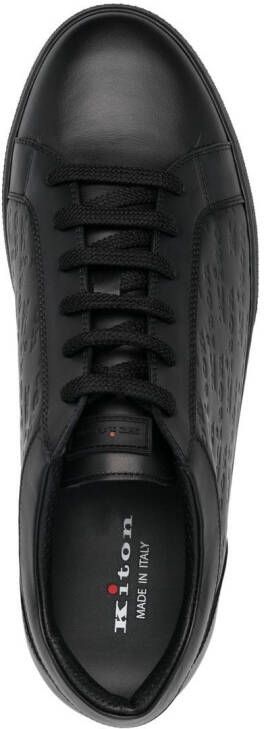 Kiton lace-up low-top sneakers Black