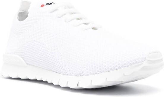 Kiton logo-embroidered knitted sneakers White