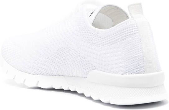 Kiton logo-embroidered knitted sneakers White