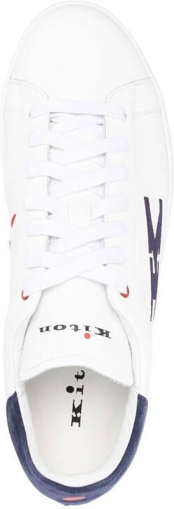 Kiton logo-embroidered low-top sneakers White