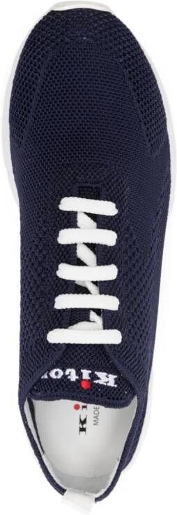 Kiton logo-embroidered sneakers Blue