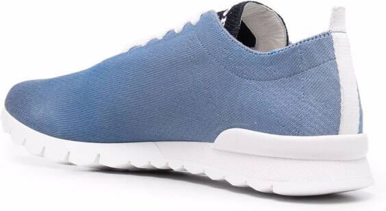 Kiton logo embroidered-tongue sneakers Blue