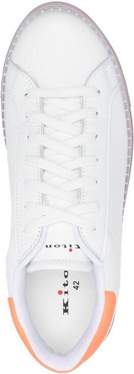 Kiton low-top lace-up sneakers White