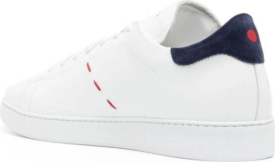 Kiton low-top leather sneakers White