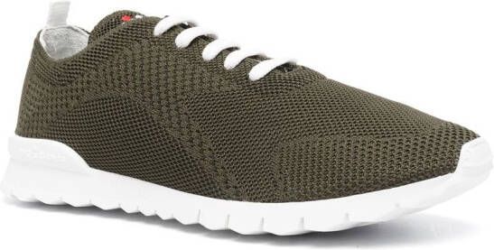 Kiton low-top mesh sneakers Green