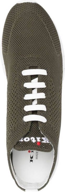 Kiton low-top mesh sneakers Green