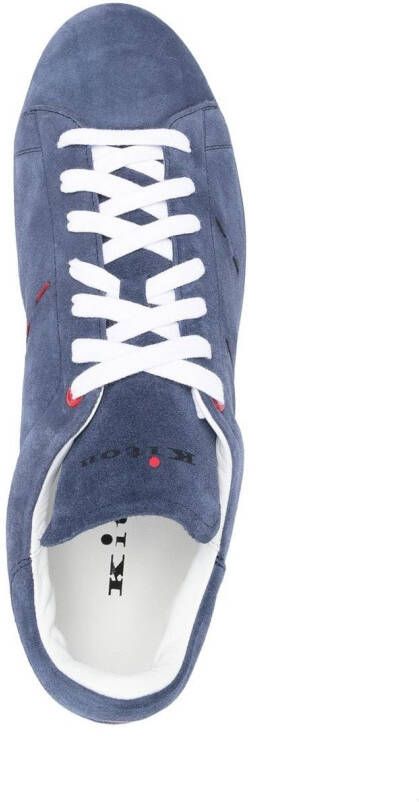 Kiton low-top suede sneakers Blue