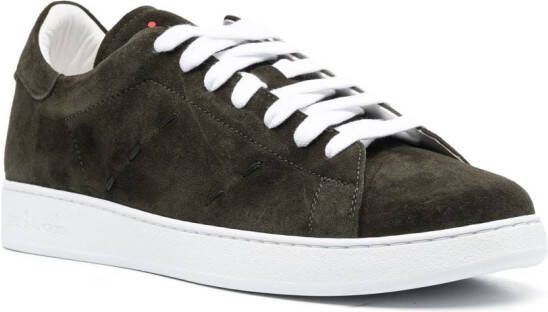Kiton low-top suede sneakers Green