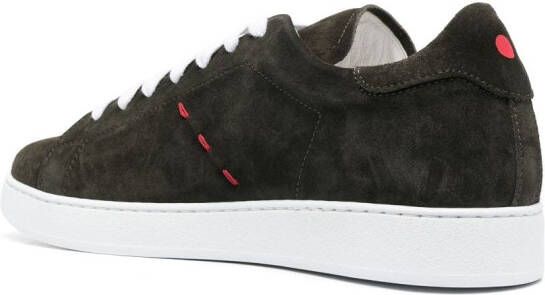 Kiton low-top suede sneakers Green