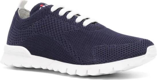 Kiton mesh-design running shoes Blue