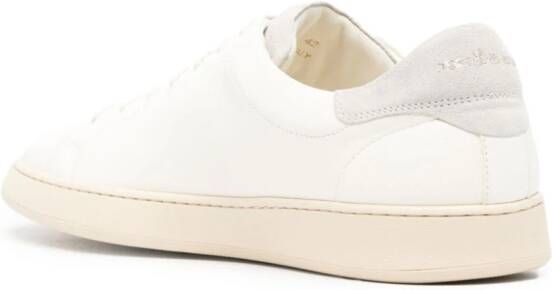 Kiton pebbled-leather sneakers White