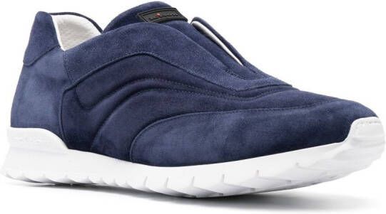 Kiton slip-on suede sneakers Blue