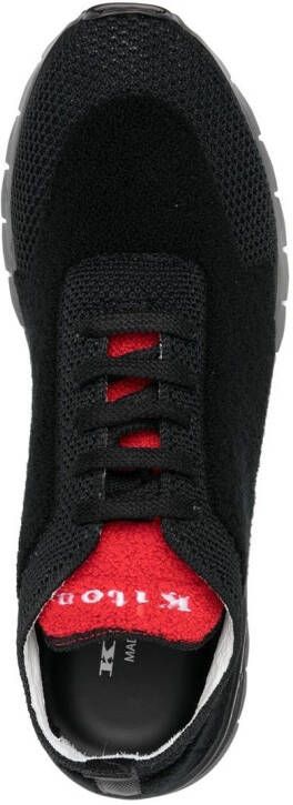 Kiton sock-panel detail sneakers Black