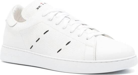 Kiton stitch-detailing sneakers White