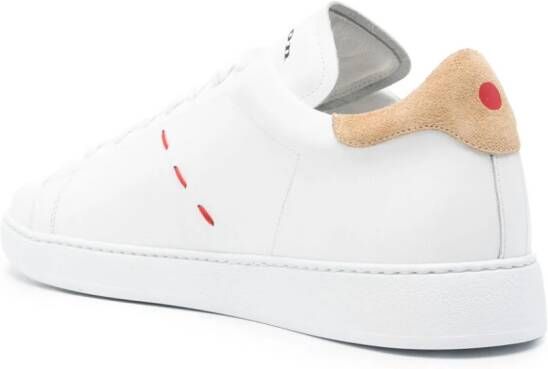 Kiton stitched leather sneakers White