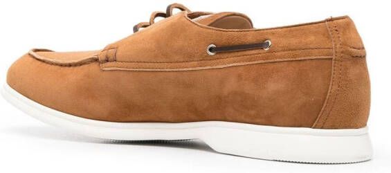 Kiton suede boat shoes Brown