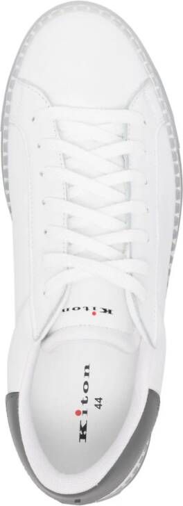 Kiton Ussa088 leather sneakers White
