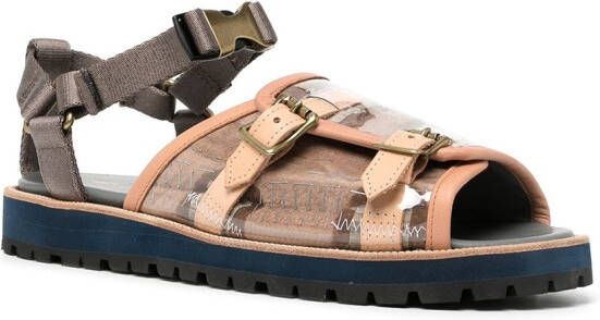 Kolor contrast buckle-strap sandals Neutrals