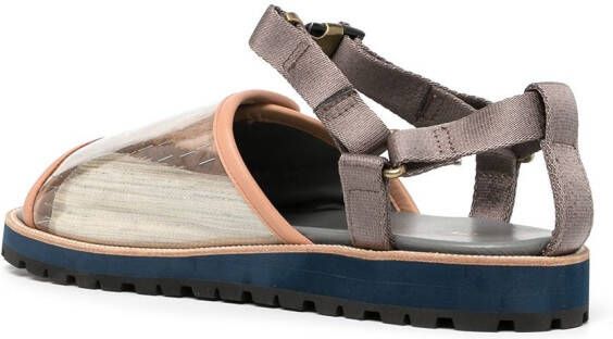 Kolor contrast buckle-strap sandals Neutrals