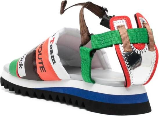 Kolor patchwork buckled sandals Multicolour