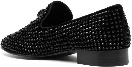 Kurt Geiger London Ace Stud crystal-embellished loafers Black