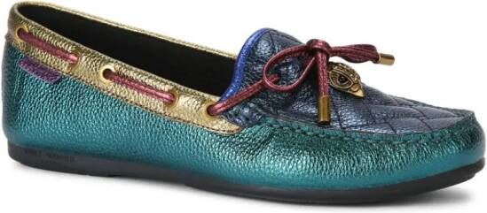 Kurt Geiger London Eagle colour-block loafers Blue