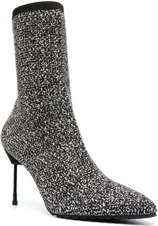 Kurt Geiger London knitted studded boots Grey