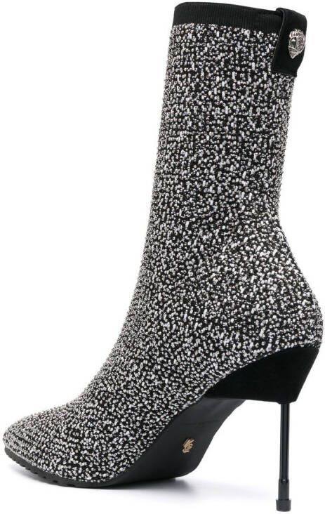 Kurt Geiger London knitted studded boots Grey