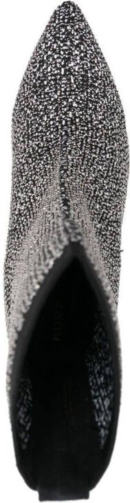 Kurt Geiger London knitted studded boots Grey