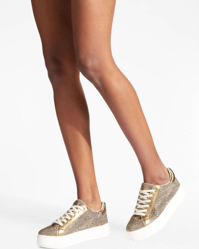 Kurt Geiger London Laney crystal-embellished sneakers Neutrals