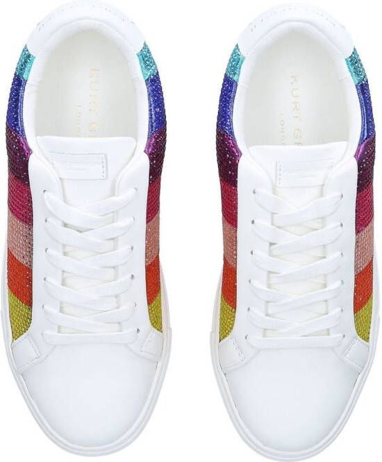 Kurt Geiger London Laney rainbow stripe low-top sneakers White