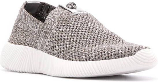 Kurt Geiger London Lorna metallic slip-on sneakers Grey