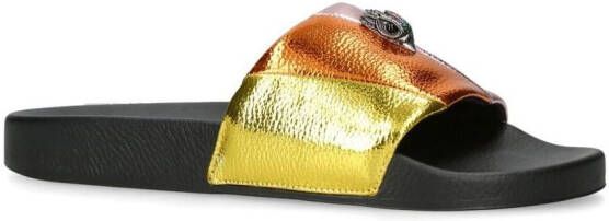 Kurt Geiger London Meena Eagle open-toe slides Gold