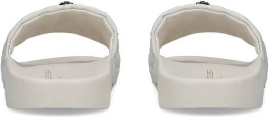 Kurt Geiger London Meena Eagle open-toe slides White