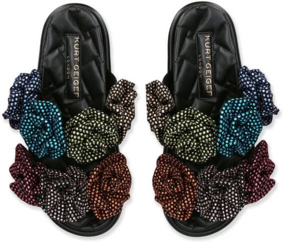 Kurt Geiger London Orson Bloom slip-on sandals Black