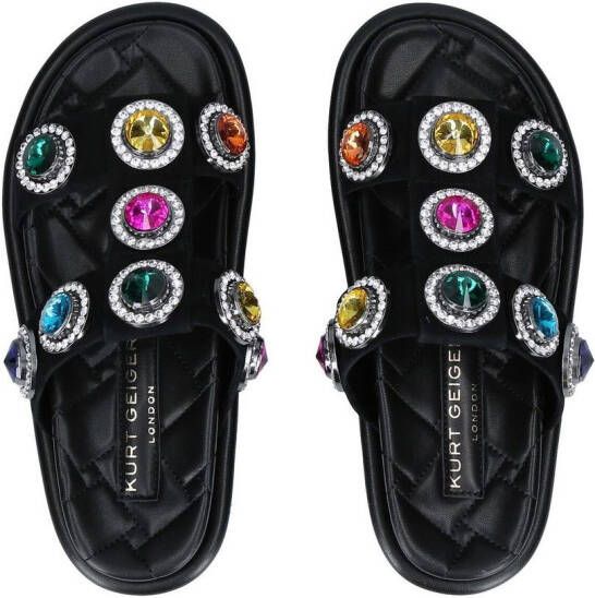 Kurt Geiger London Orson crystal-embellished slides Black