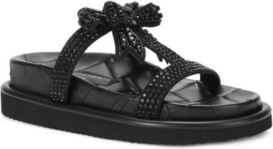 Kurt Geiger London Orson Drench crystal-bow sandals Black