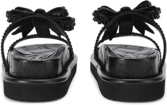 Kurt Geiger London Orson Drench crystal-bow sandals Black
