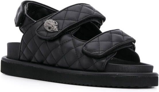 Kurt Geiger London Orson quilted sandals Black