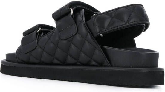 Kurt Geiger London Orson quilted sandals Black