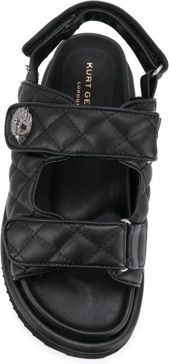 Kurt Geiger London Orson quilted sandals Black