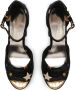 Kurt Geiger London Shoreditch 135mm velvet platform sandals Black - Thumbnail 4