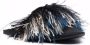 La DoubleJ feather-trim detail slippers Black - Thumbnail 2