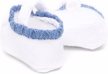 La Stupenderia knitted organic cotton pre-walkers White